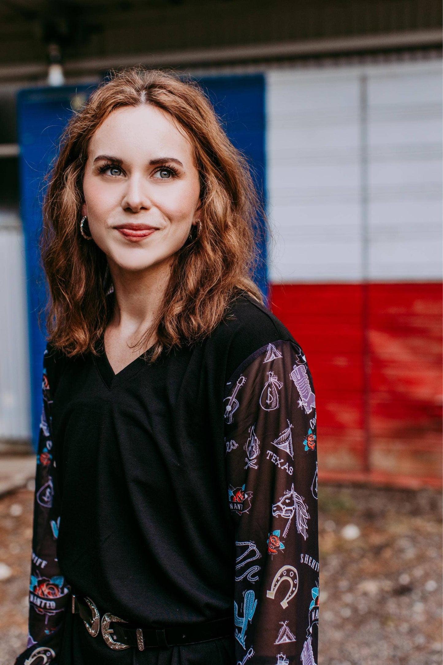 MK399 Texas Rodeo Mesh LS Dress