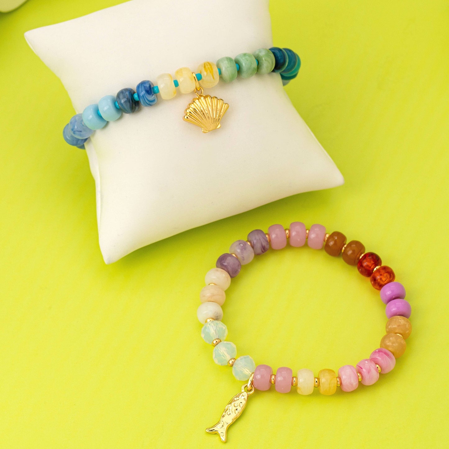 Nautical Multi-Color Beaded Bracelet Set | 80B1703