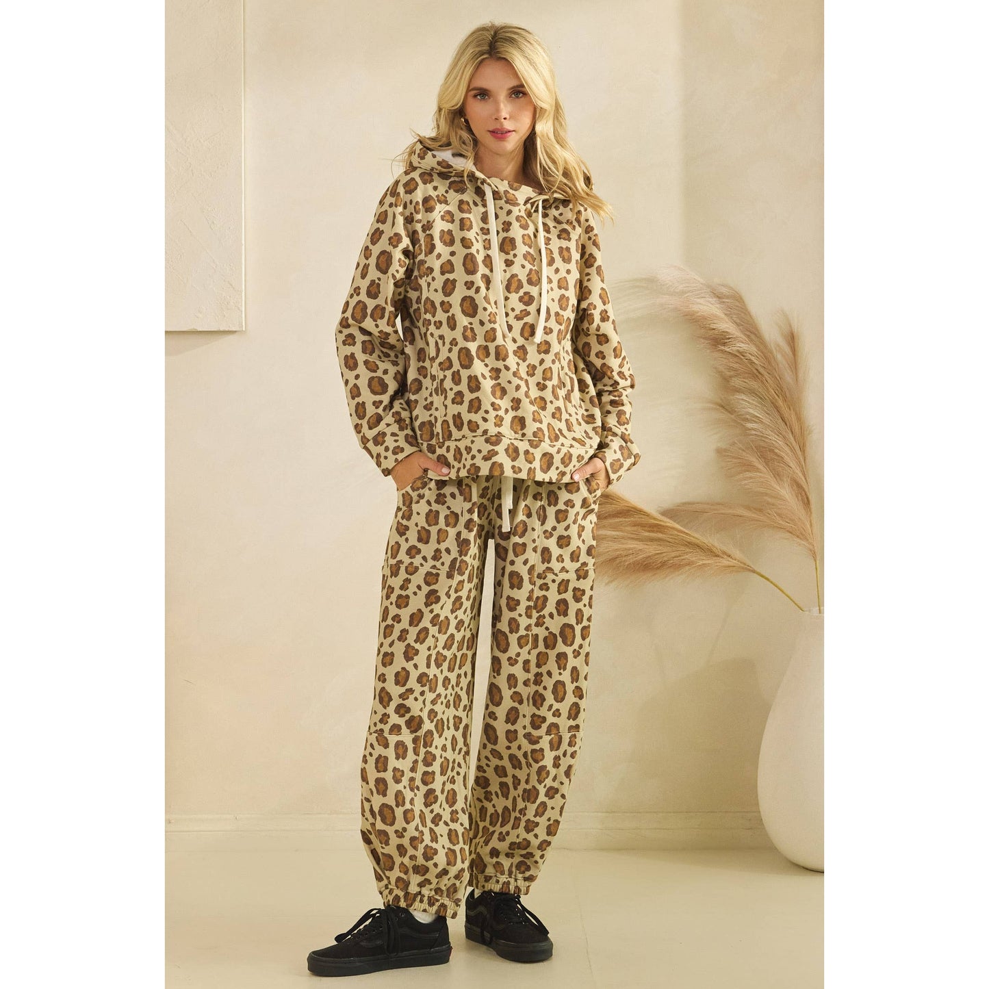 Printed French Terry Hoodie: Camo B / M