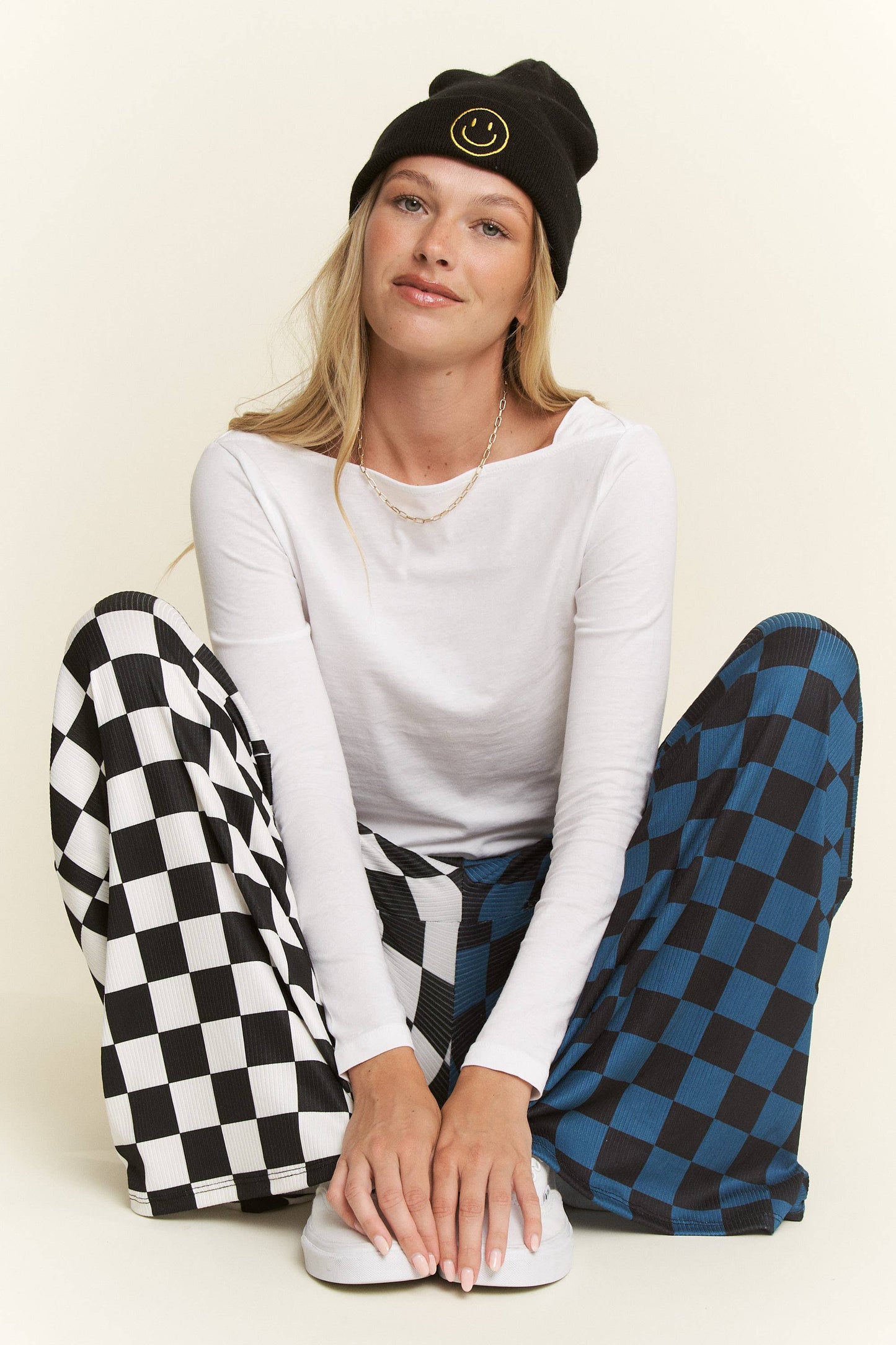 SPLIT DECISION CHECKERED PANTS: Brown/Black / XL