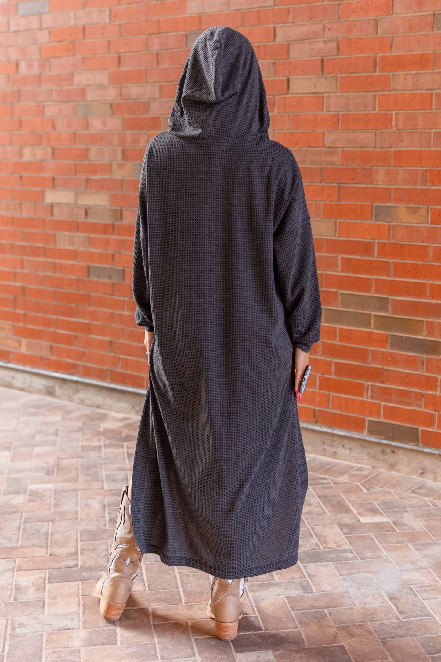 Waffle Knit Thermal Duster