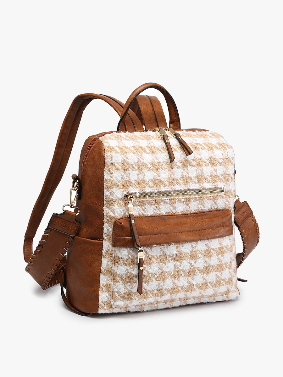 BP1993HDST Amelia Houndstooth Backpack w/ Strap