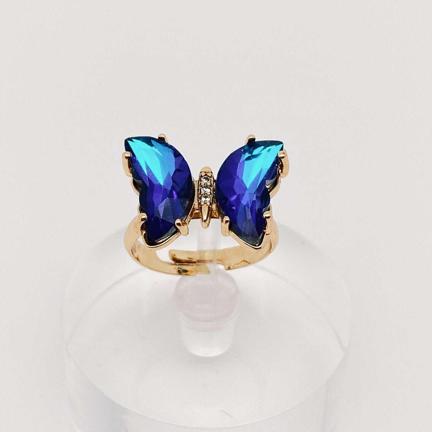 M30. Gradient Glass Butterfly Ring