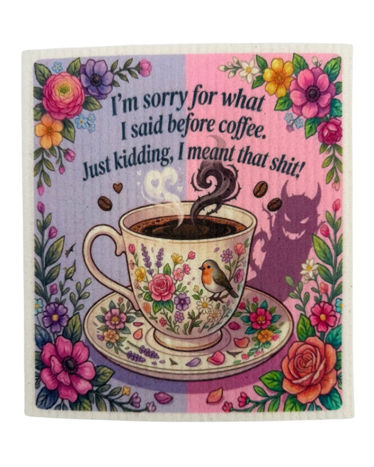 Funny Coffee Sayings - Set of 3 - Swedish Dishcloths
