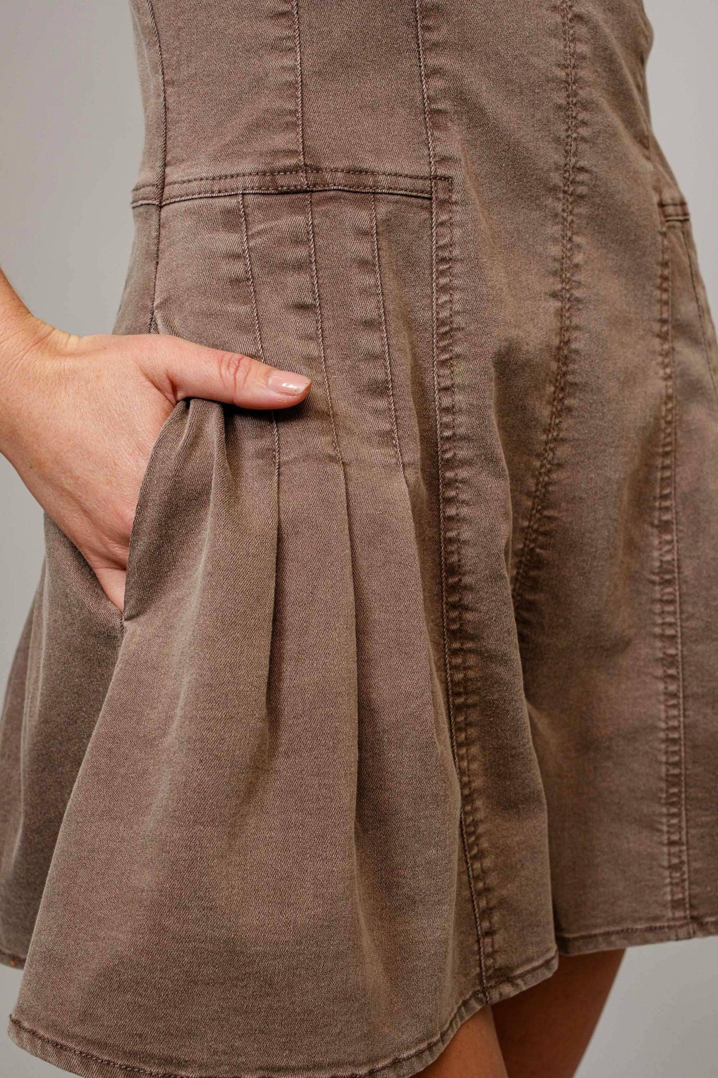 52112R - Sweetheart Ruffle Sleeve Denim Romper