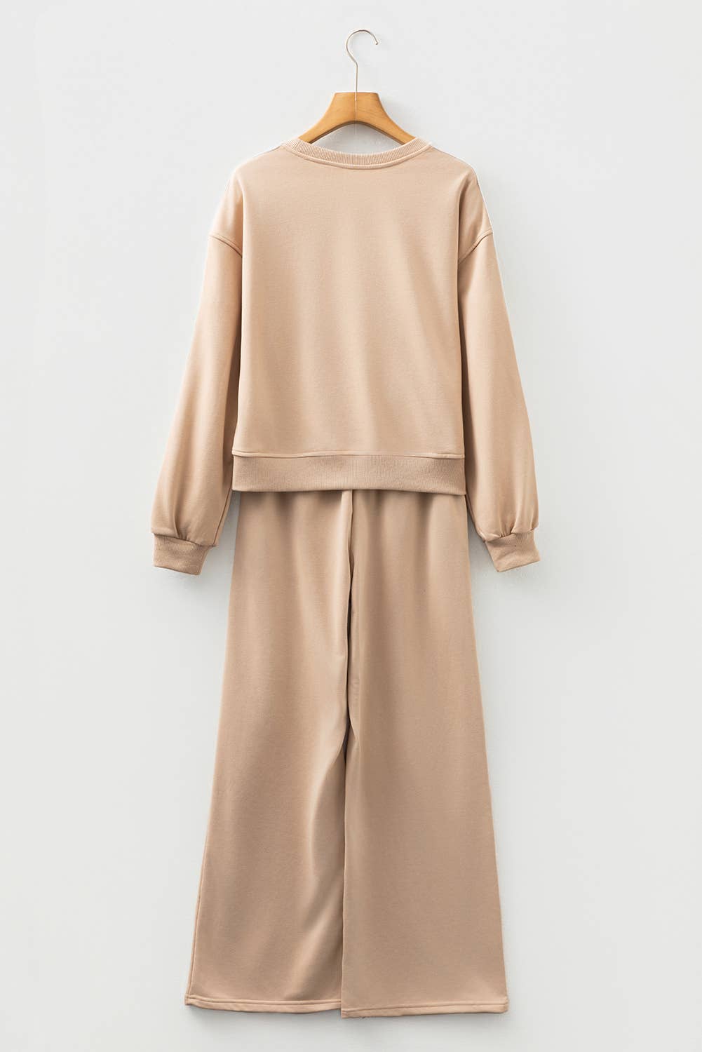 Striped Detail Pullover Elastic Sweatpants 2pcs Outfit