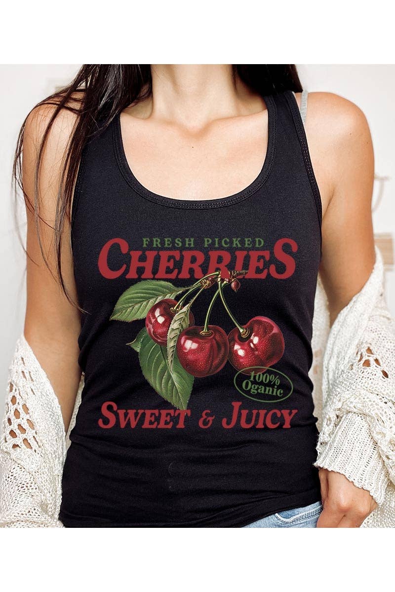 Fresh Picked Cherries Racerback Tank Top