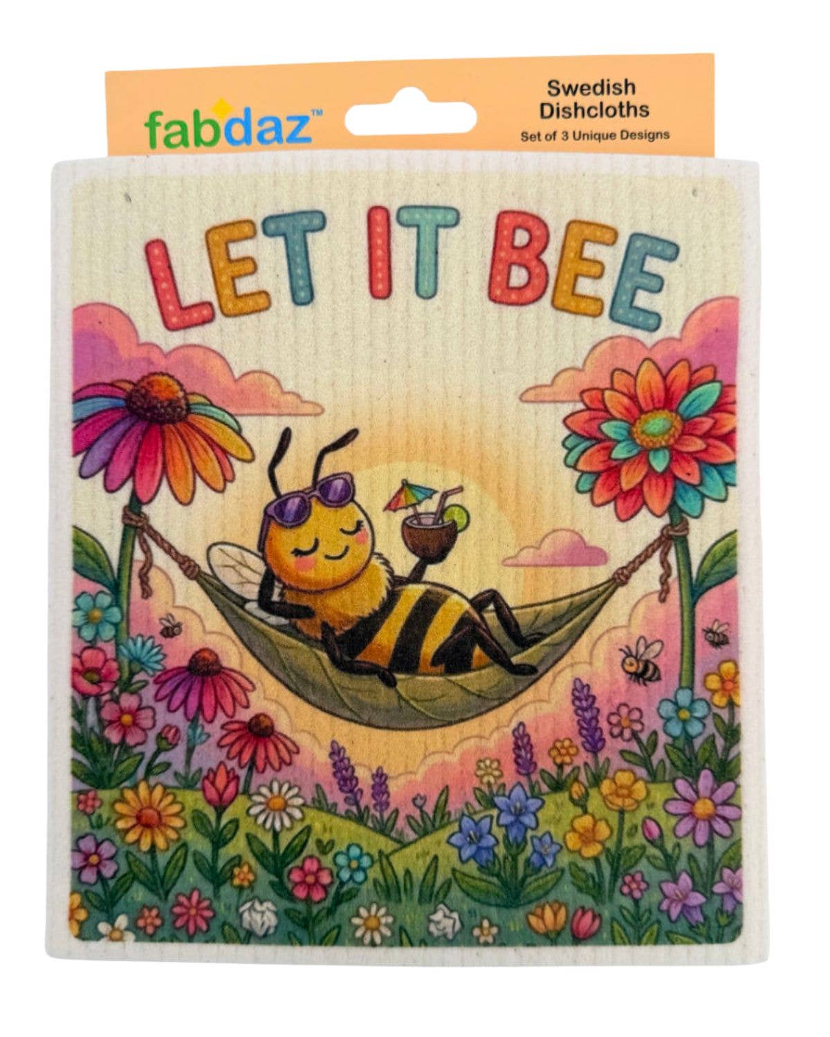 Cute Bee - Set of 3 - Swedish Dishcloths