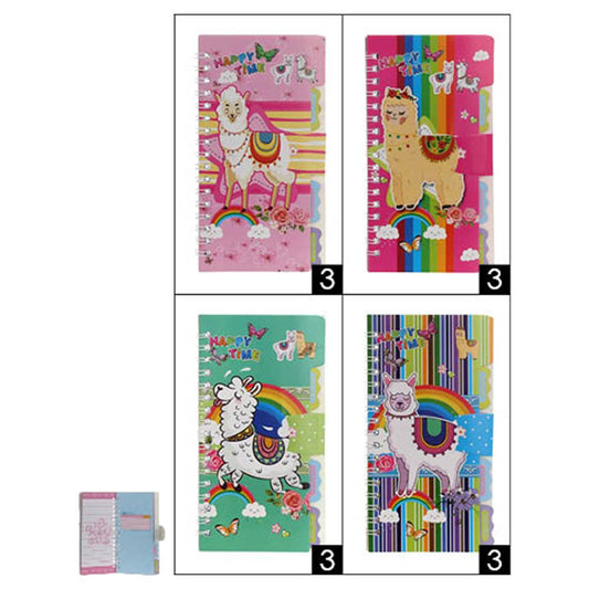 Happy Time Llama Printed Notebook