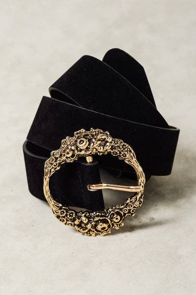 FLORAL ETCHED BUCKLE BELTS | 40BT600