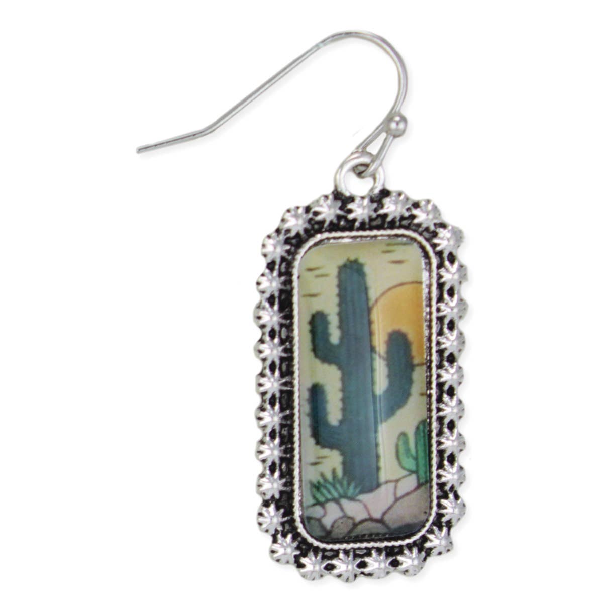 Desert Vista Silver Print Earrings