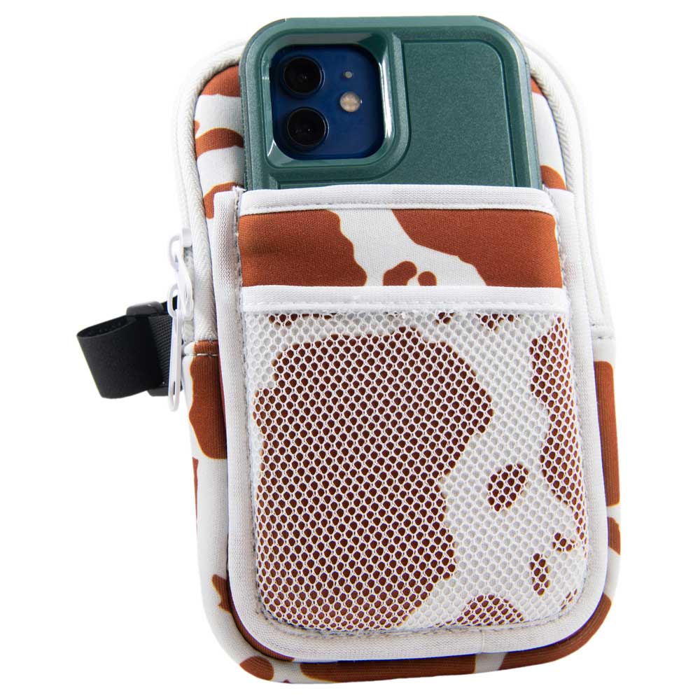 Brown and White Cow Print Tumbler ZIPPER POUCH