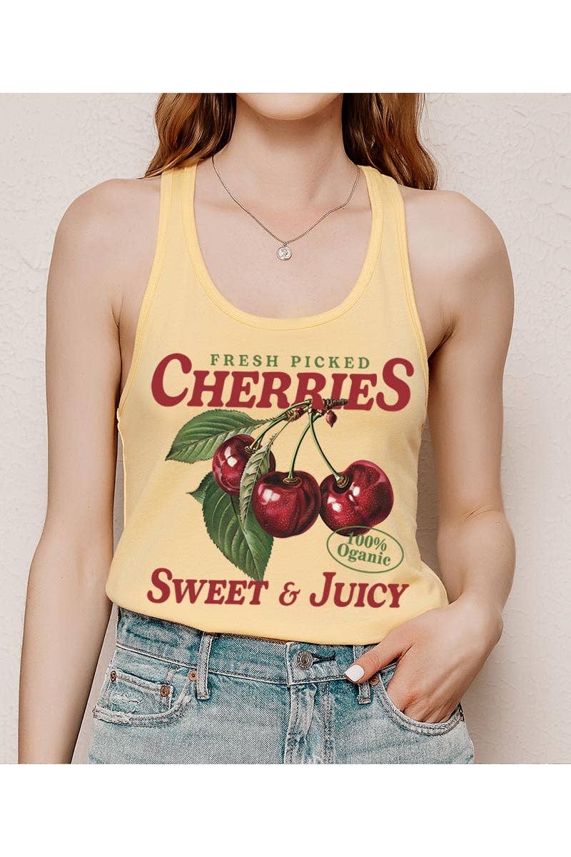 Fresh Picked Cherries Racerback Tank Top