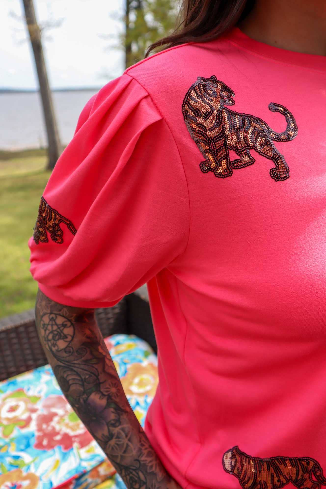 MK329 Sexy Beast Sequin Tiger Sets