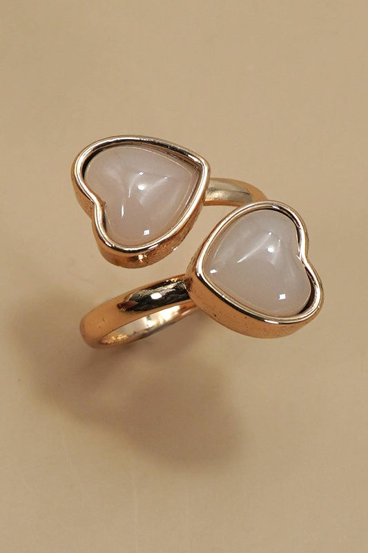 ACRYLIC DOUBLE HEART STATEMENT RING | 80R083