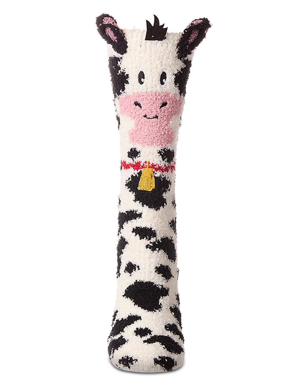 Cow Embellished Plush Crew
