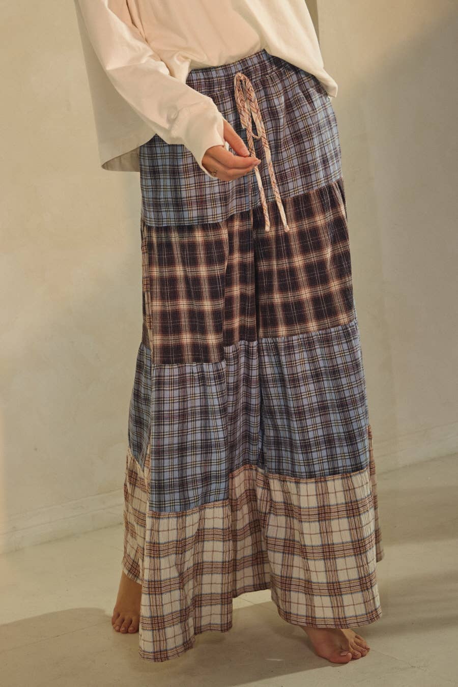 Plus Relaxed Patchwork Pants