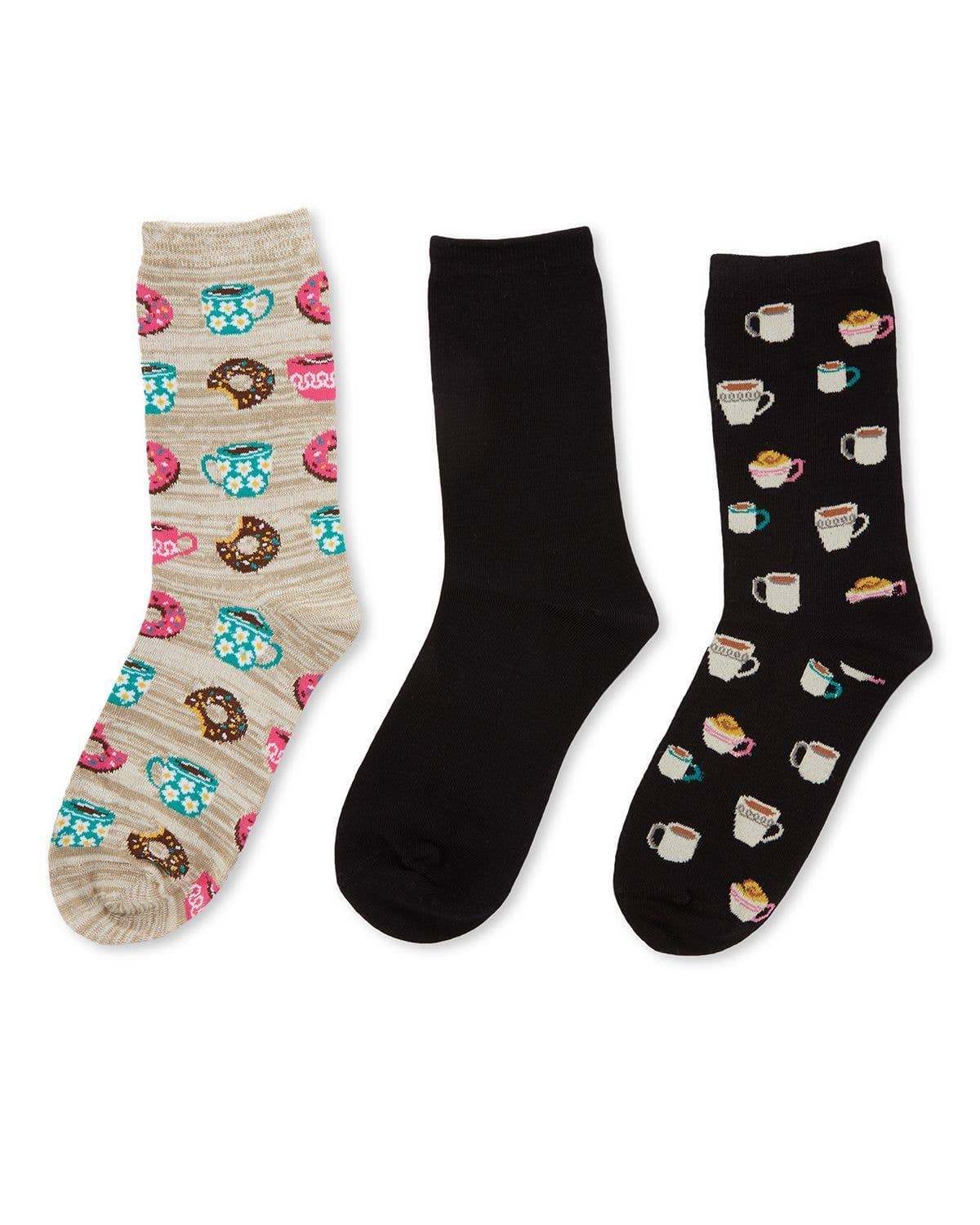 MeMoi Donut Heaven Bamboo Crew 3 Pair Pack