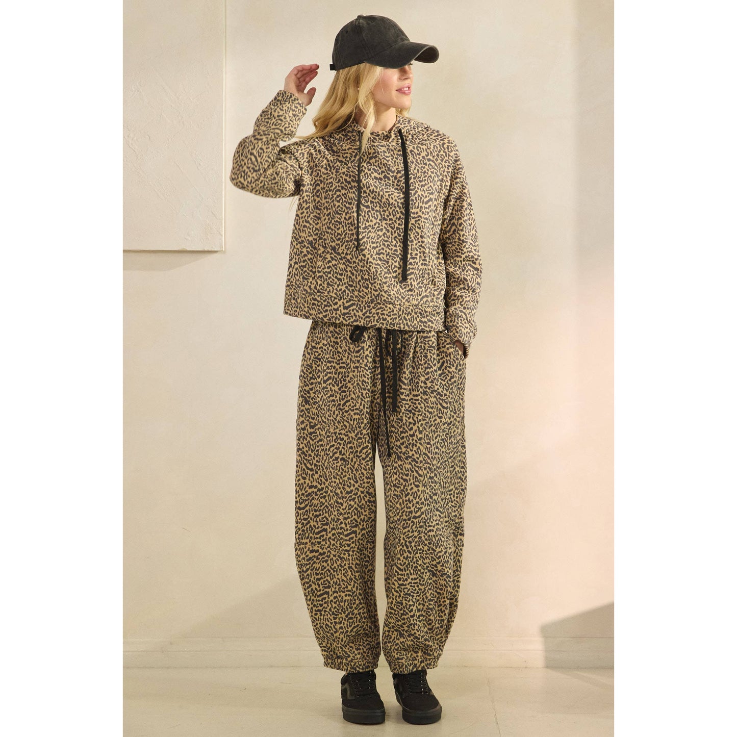 Printed French Terry Hoodie: Camo B / M