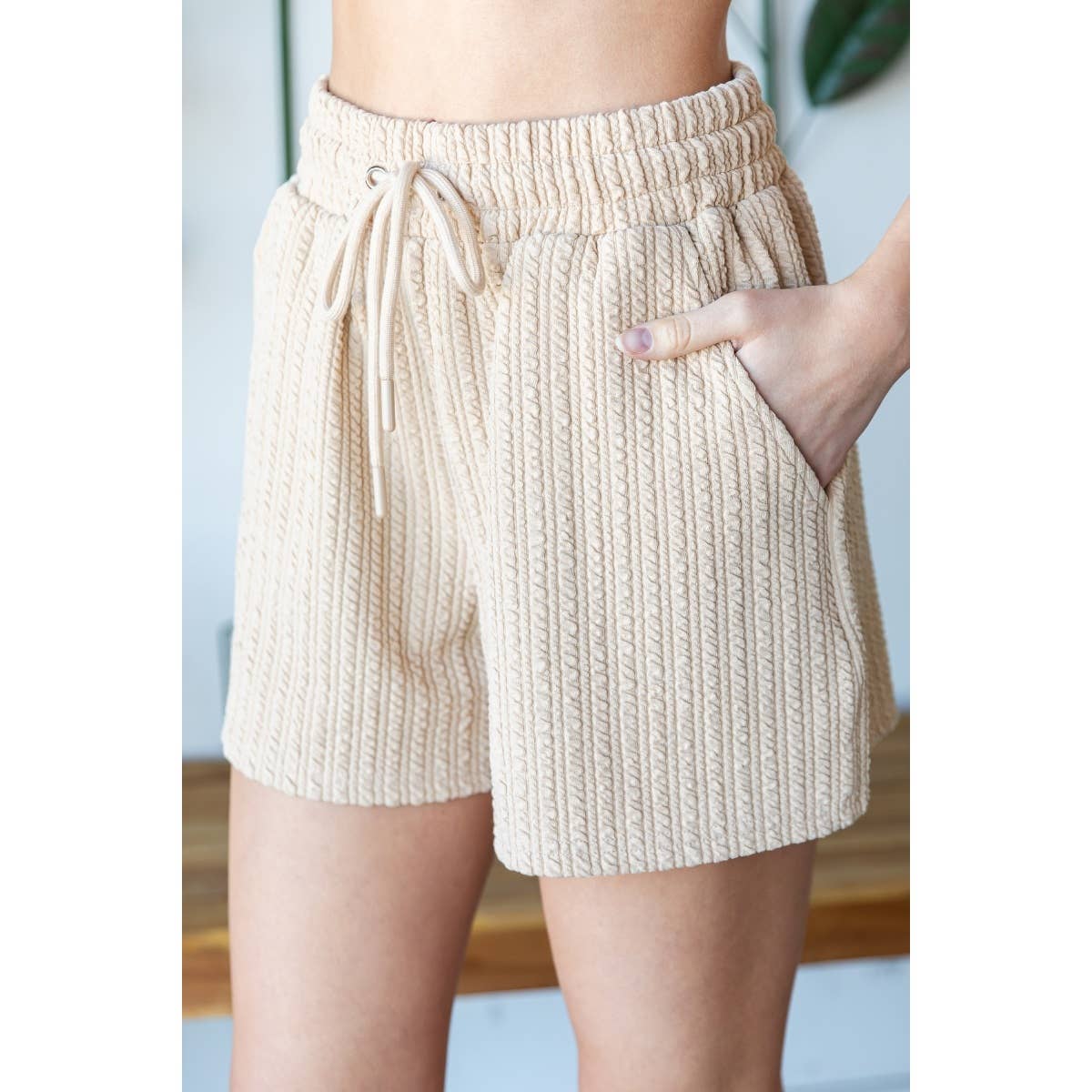 Waffle Textured Knit Pants