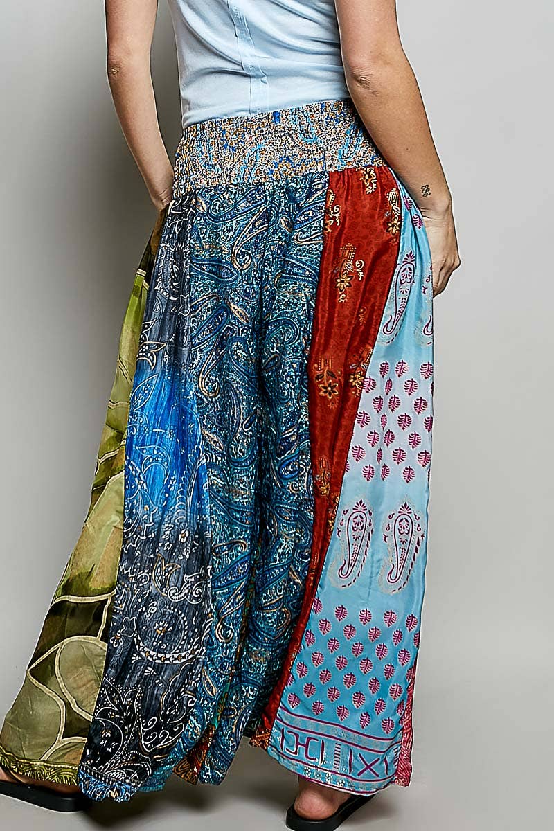 1B. One-of-a-Kind POL Smocked Waist Printed Wide Leg Pants