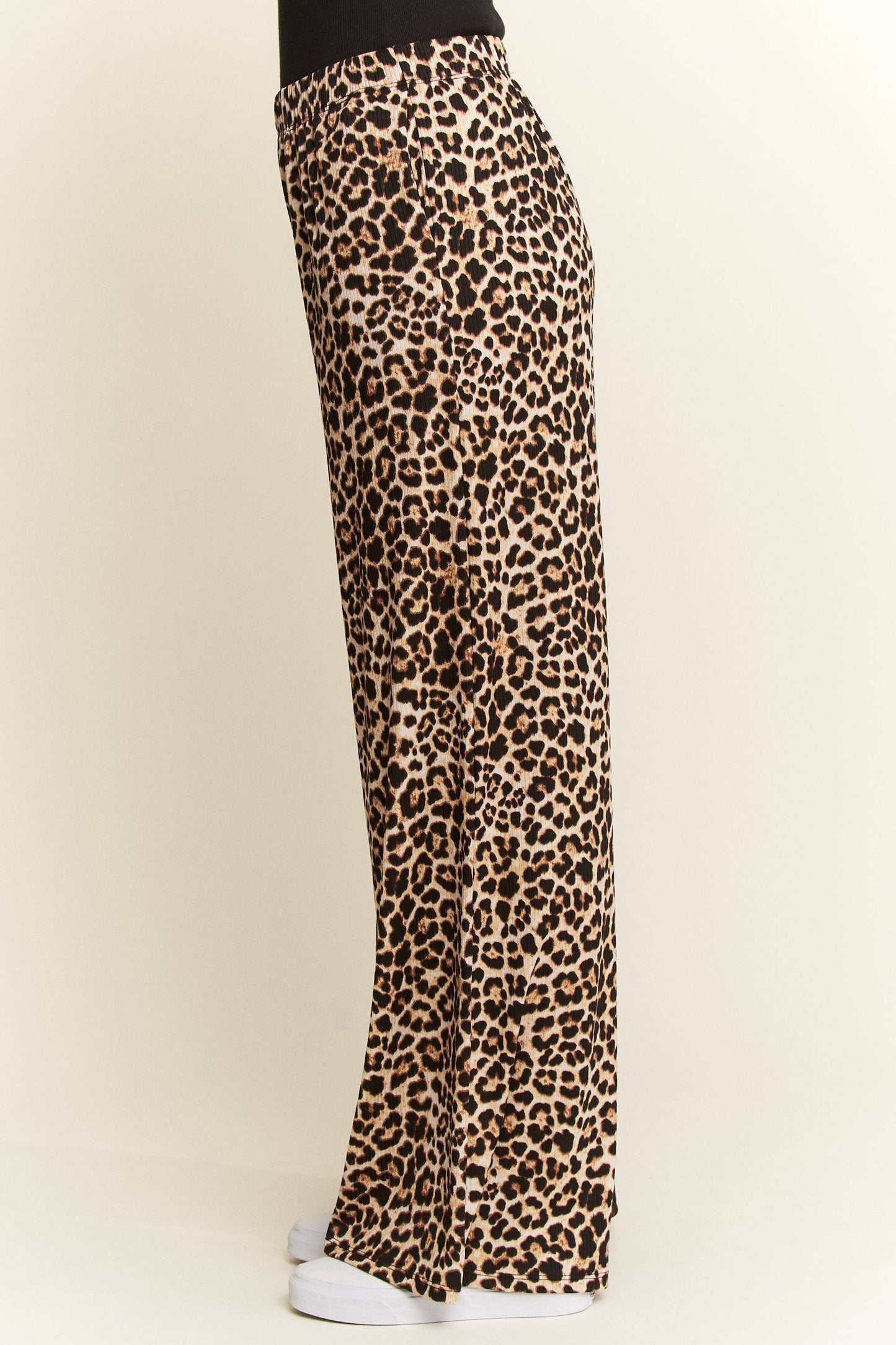 SPLIT DECISION LEOPARD-CHECKERED PANTS: MOCHA / XL
