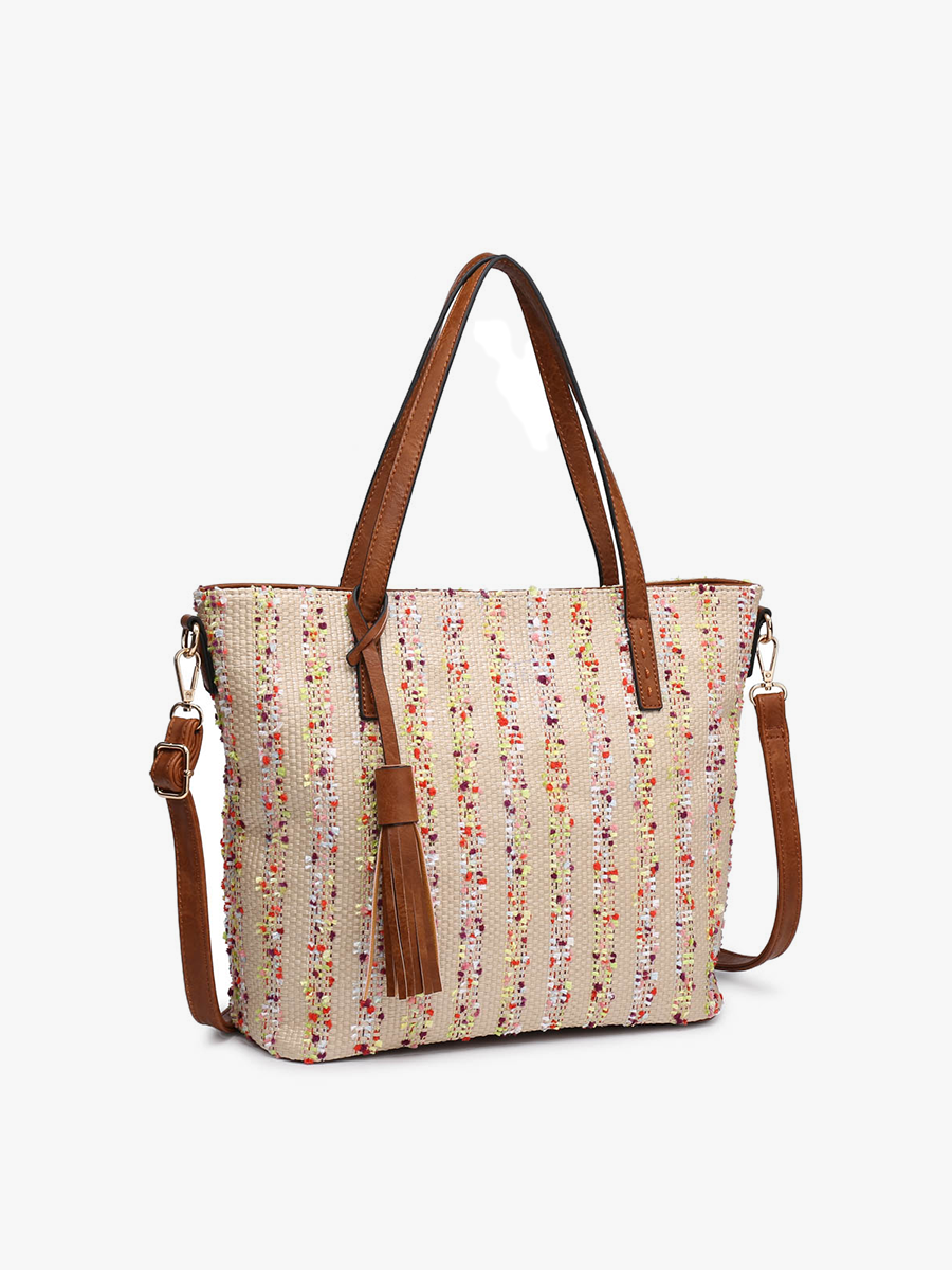 Jen & Co August 2 Tone Natural Women's Tote Bag