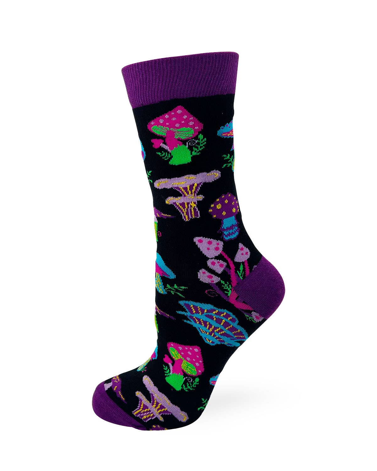 Socks 6. Trippy Mushrooms Women's Novelty Crew Socks