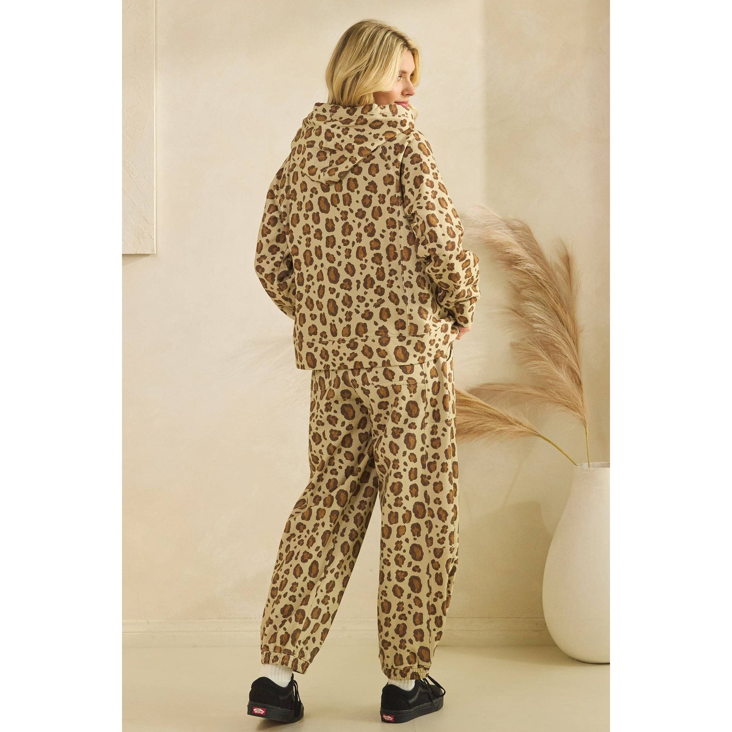 Printed French Terry Pants: Camo B / L