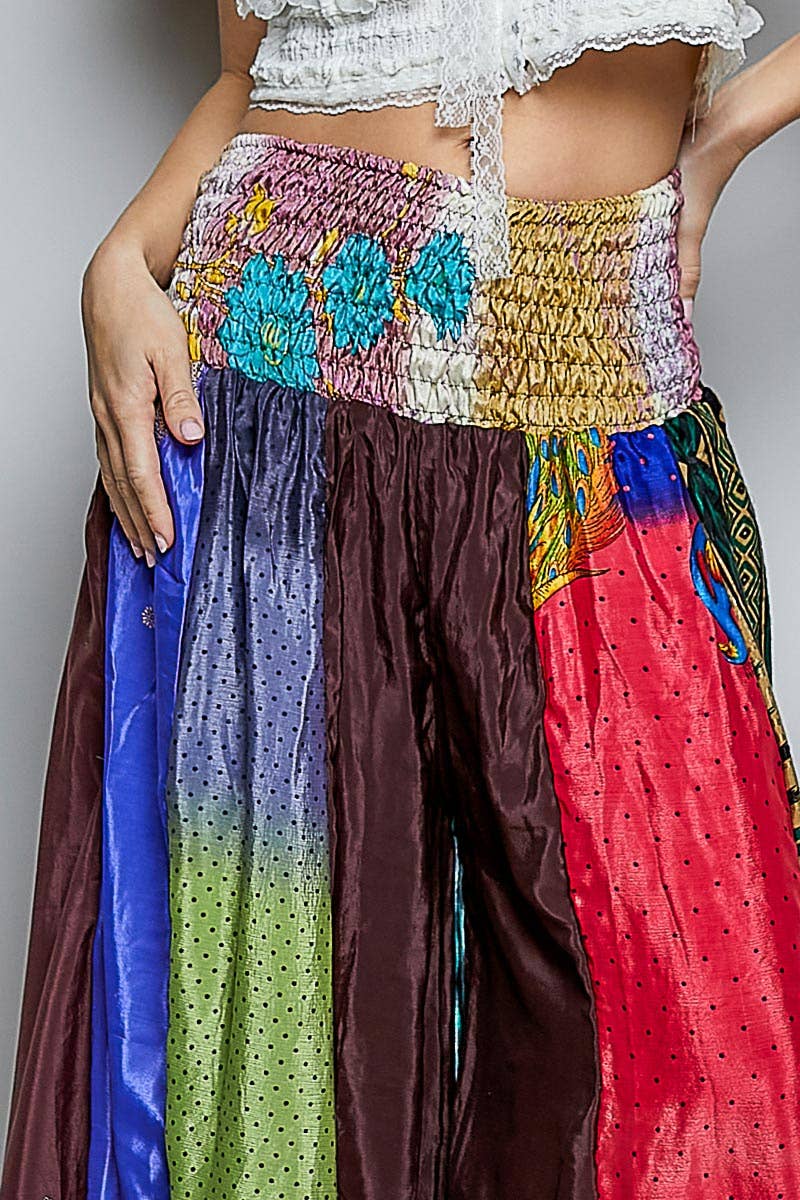 1B. One-of-a-Kind POL Smocked Waist Printed Wide Leg Pants