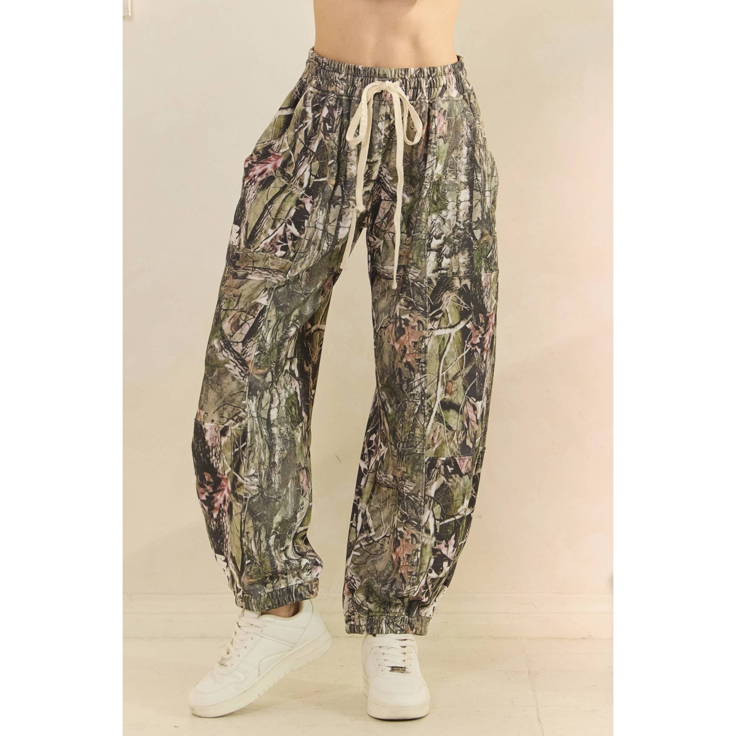 Printed French Terry Pants: Camo B / M
