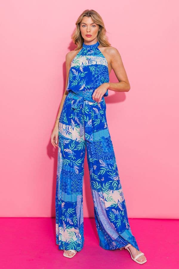 Flying Tomato printed woven jumpsuit- Size Large