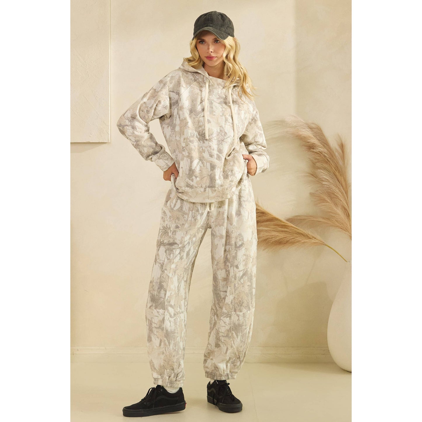 Printed French Terry Pants: Camo B / M