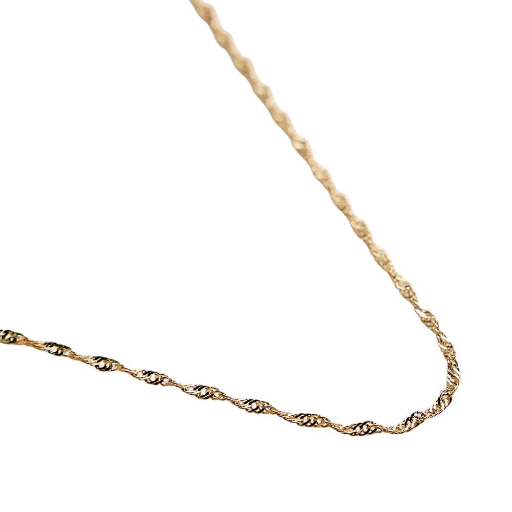 18K Gold Filled Singapore Chain Necklace