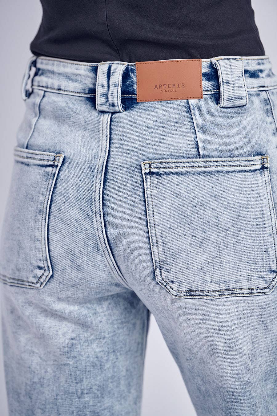 90'S VINTAGE HIGH RISE COMFORT STRETCH WIDE JEANS