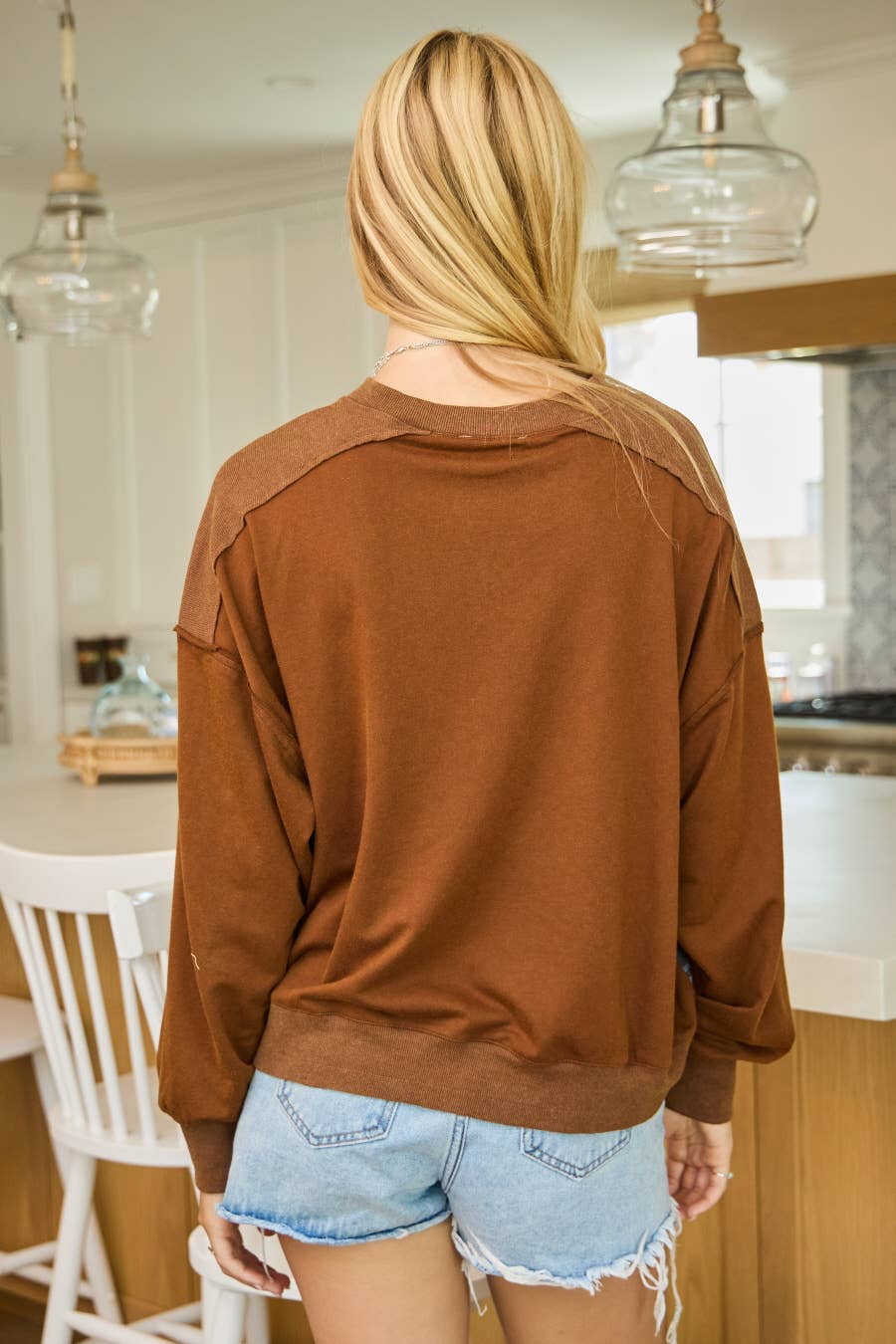 Acid Washed Plaid Sweatshirts: Washed Black / S