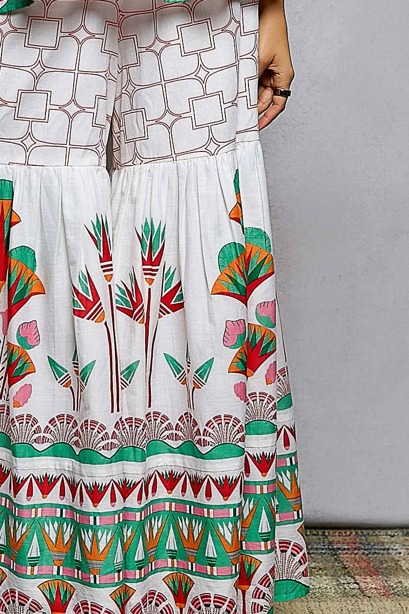 Flowy A-Line Printed Woven Women Pants