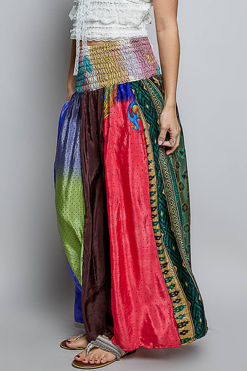 1B. One-of-a-Kind POL Smocked Waist Printed Wide Leg Pants