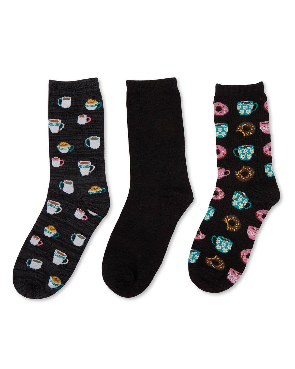 MeMoi Donut Heaven Bamboo Crew 3 Pair Pack
