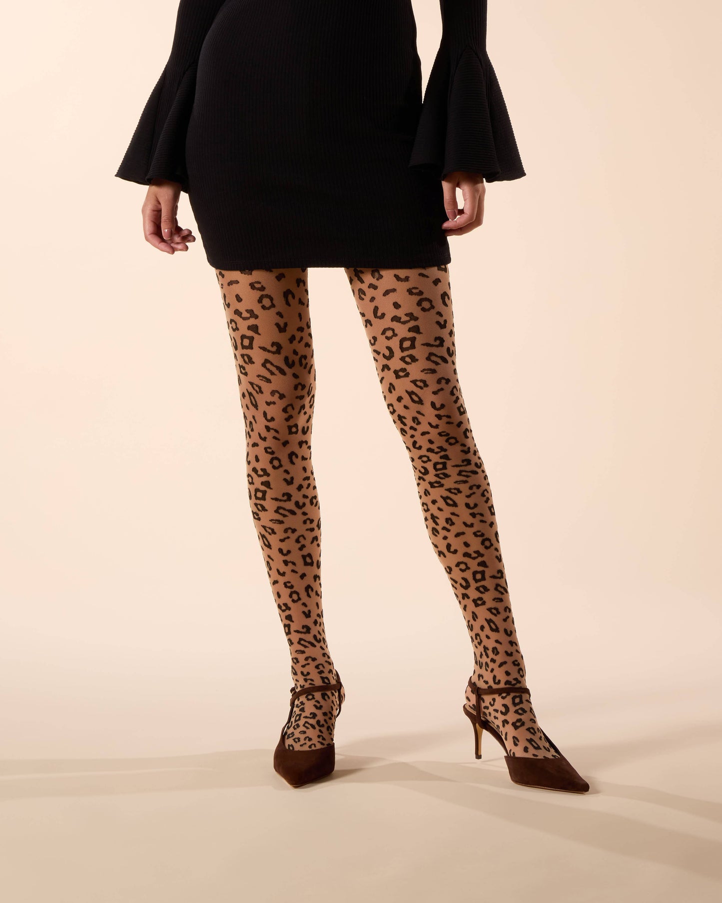 MeMoi Leopard Print Sheer Tights