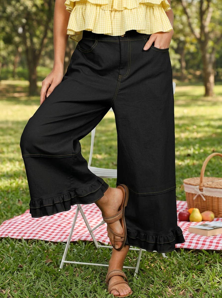 Vine & Love Cropped Denim Pants