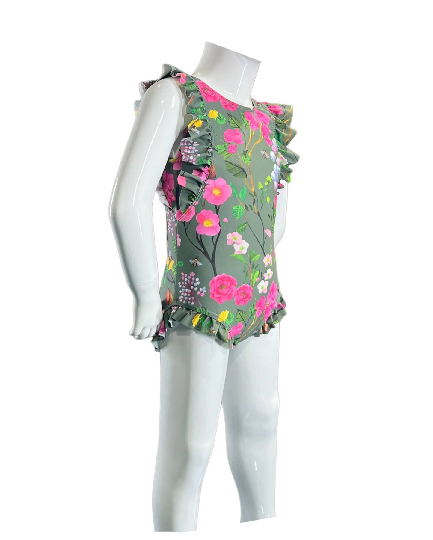 Tank 1 piece w/big ruffle-K4721_Cherry Blossom Forest