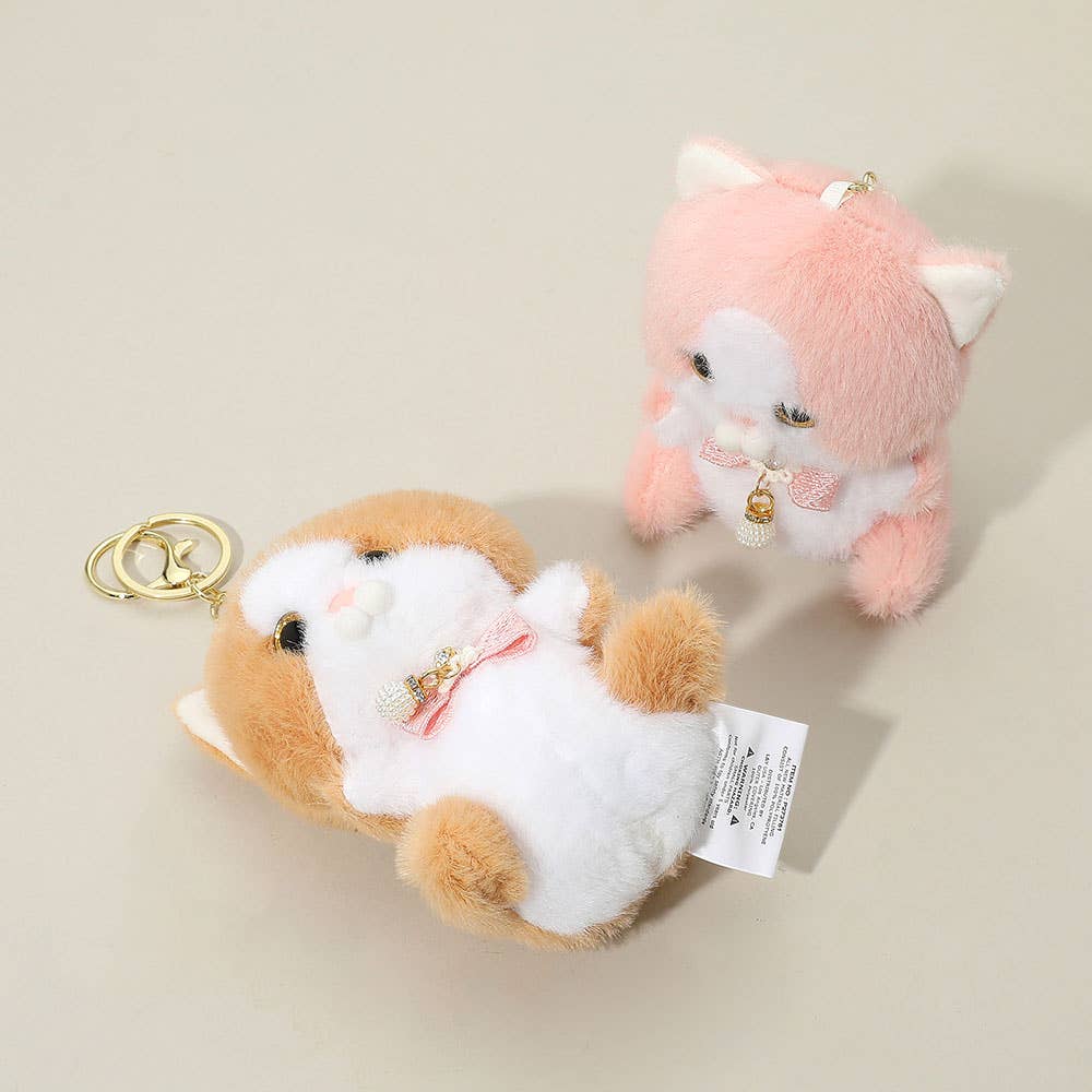 Cute Cat Plush Doll Keychains / Bag Charms