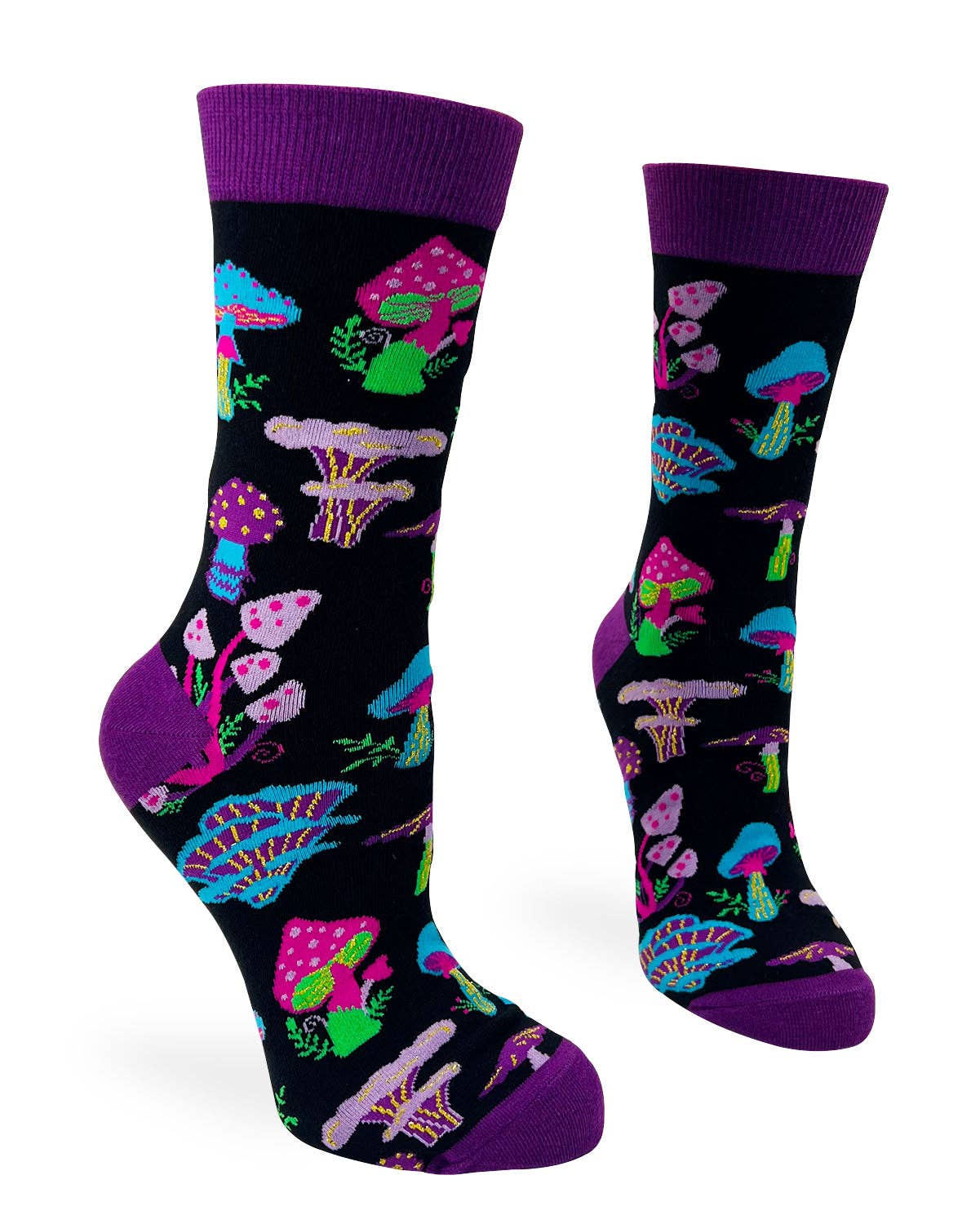 Socks 6. Trippy Mushrooms Women's Novelty Crew Socks