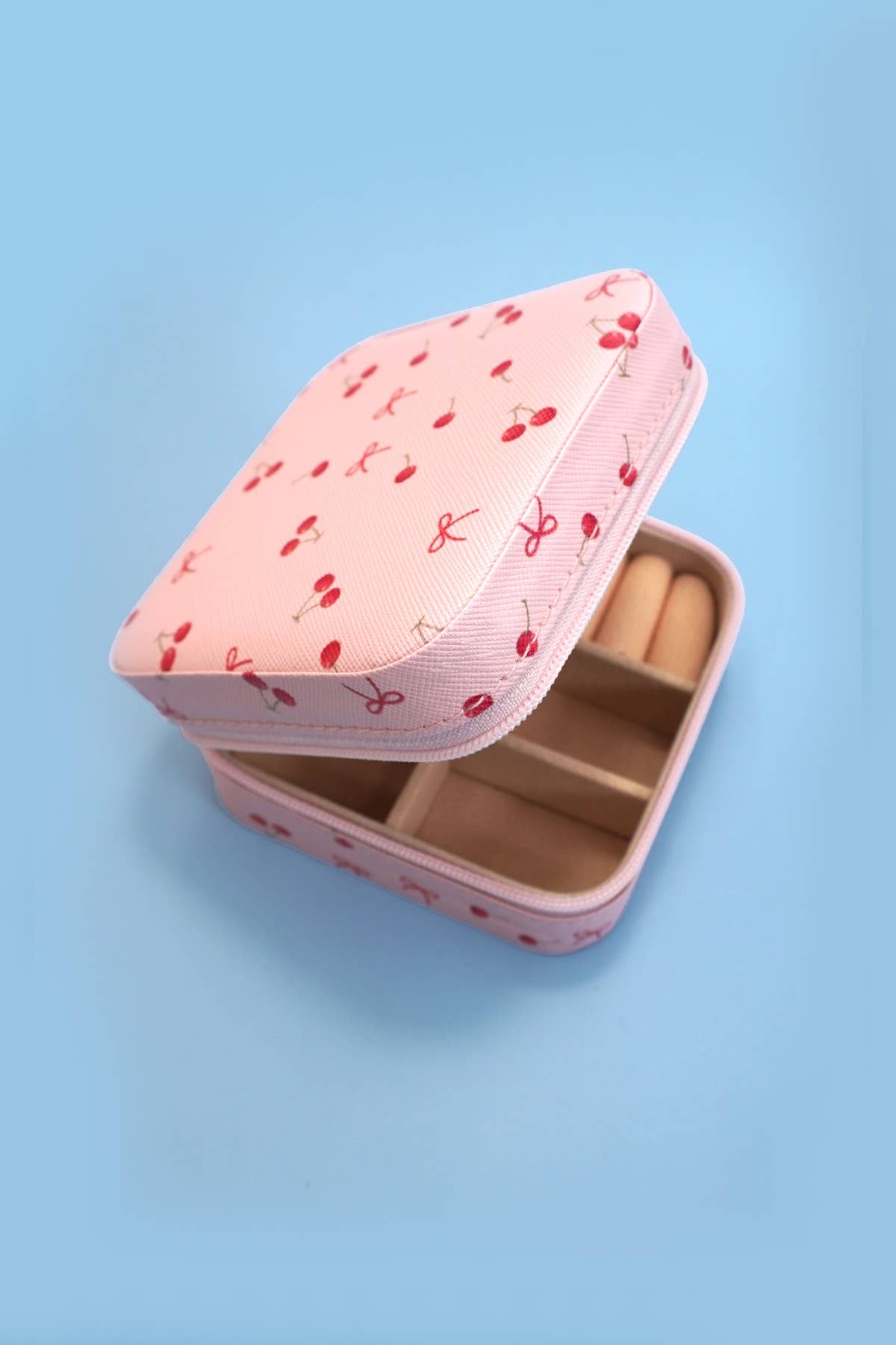 DESIGNED JEWELRY ORGANIZER TRAVEL BOX CASE | 40P552: BOW OFF WHITE