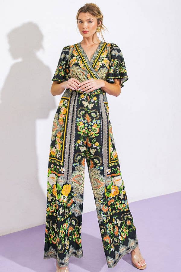 Flying Tomato printed woven jumpsuit