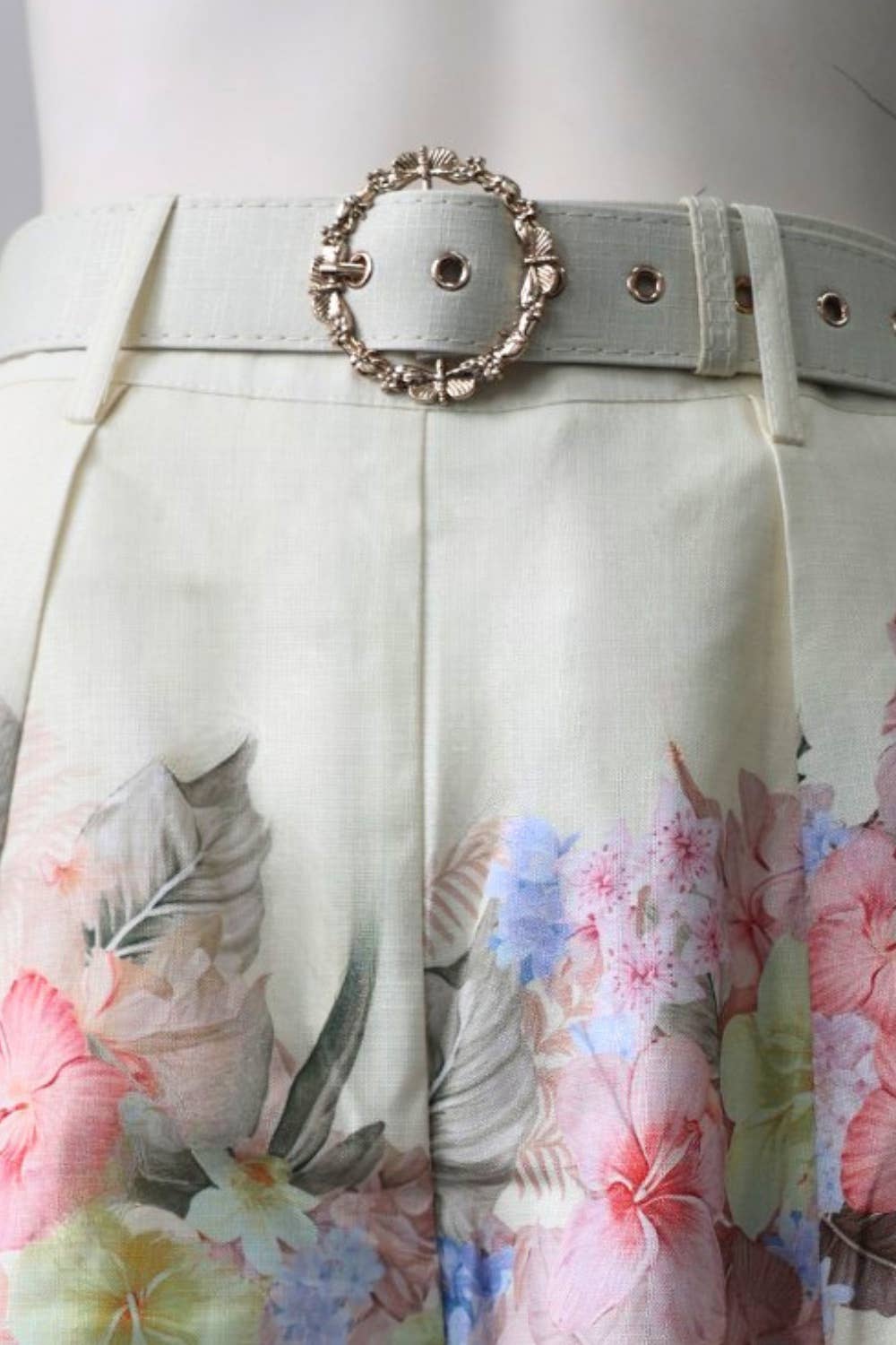 Tropical Floral Blouse and Shorts Set