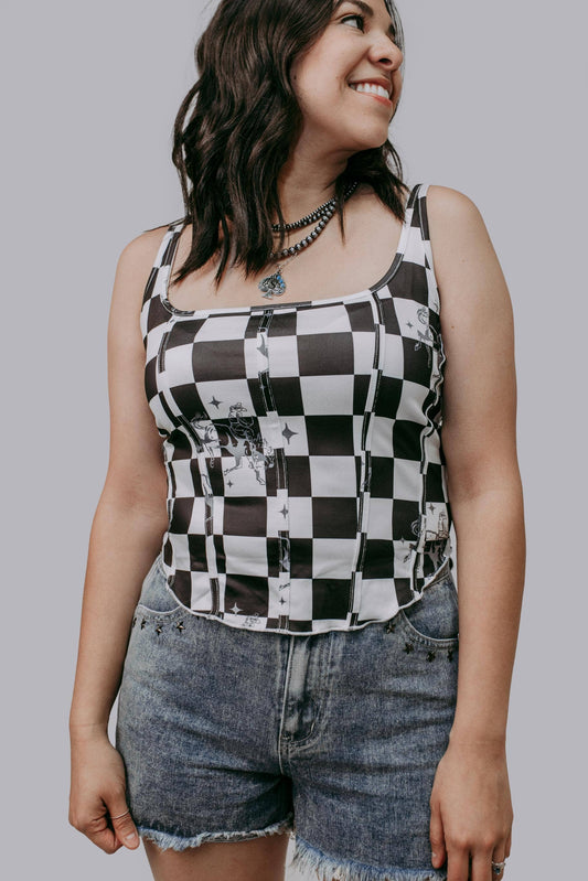 MK629 Checkered Corset