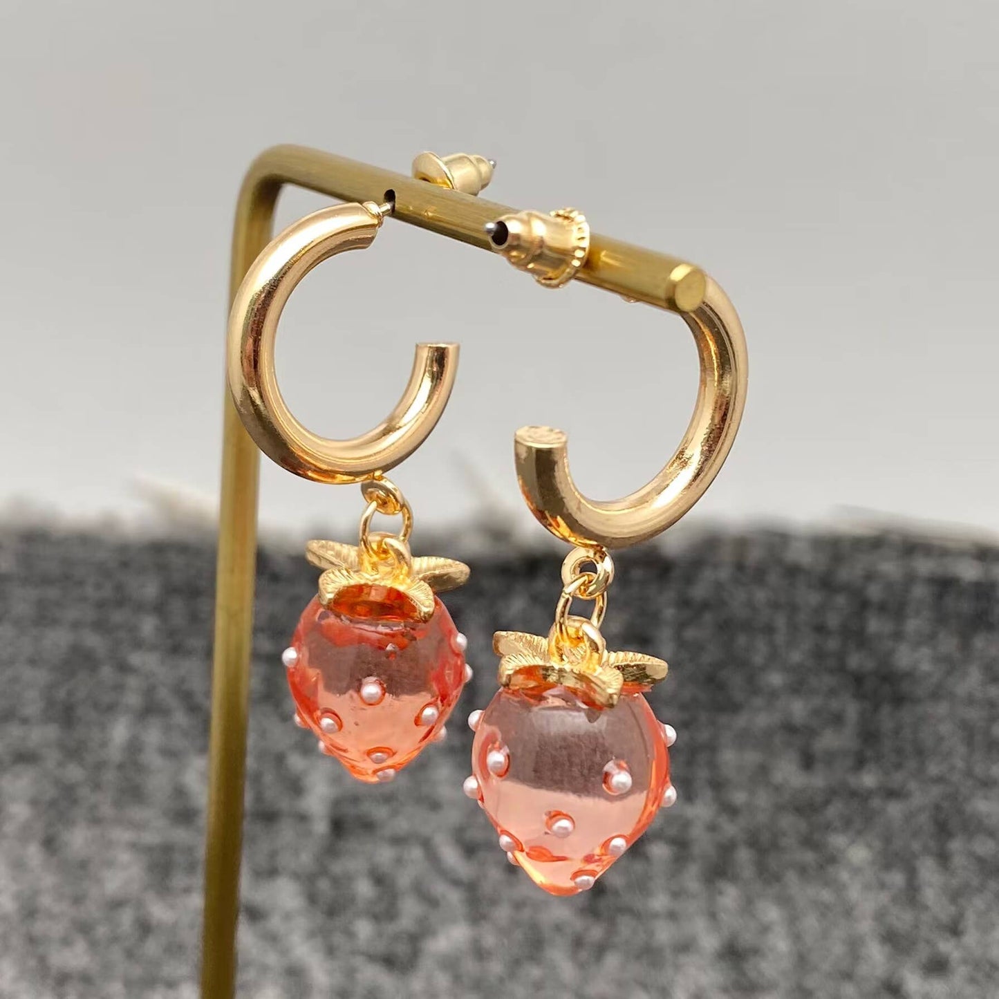 M31. Strawberry Dangle Earrings
