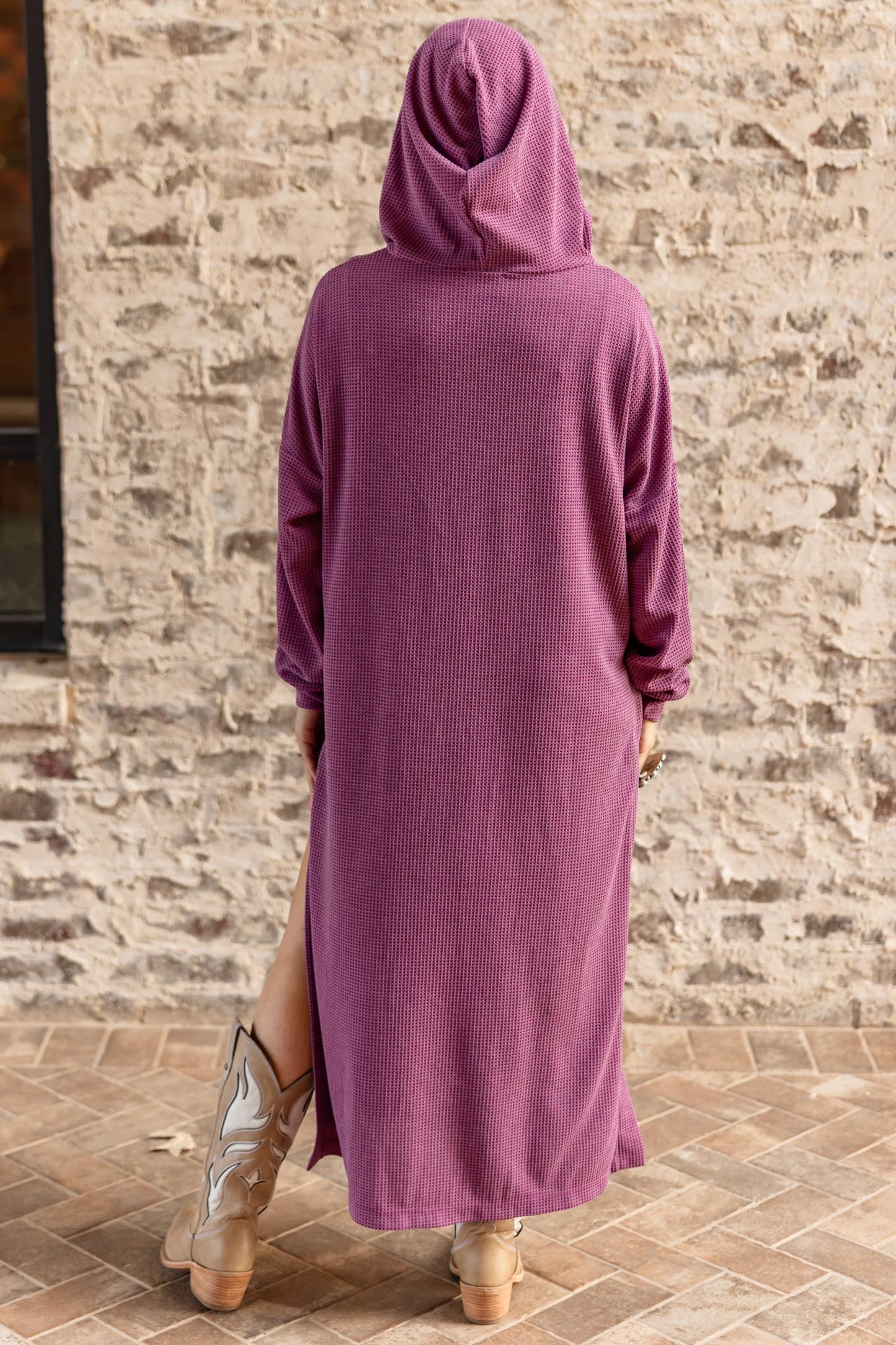 Waffle Knit Thermal Duster